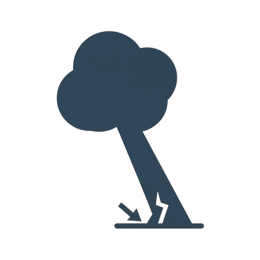 leaning tree