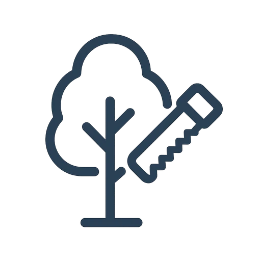 Assessment and removal of a leaning hazardous tree near a home