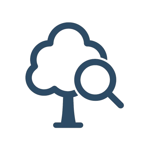 Inspecting trunk and root zone during a property tree risk evaluation